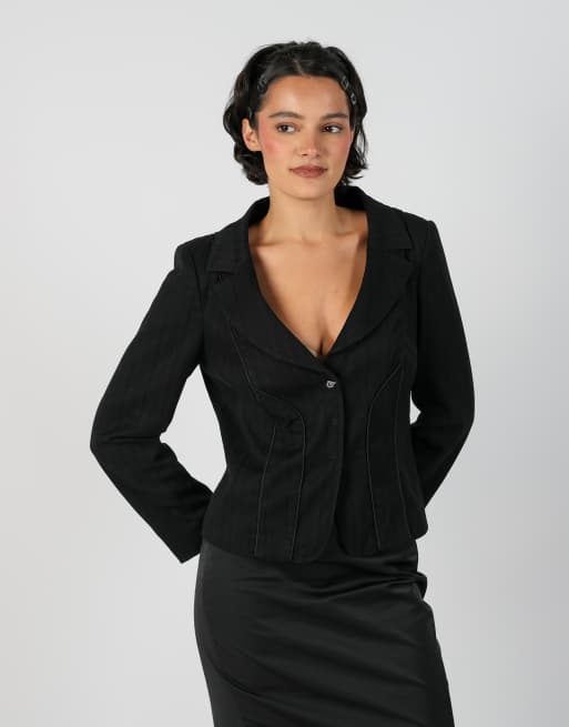 Vintage Penny Black S blazer in black, 1 of 4