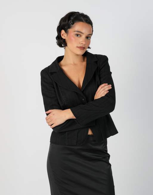 Vintage Penny Black S blazer in black, 3 of 4