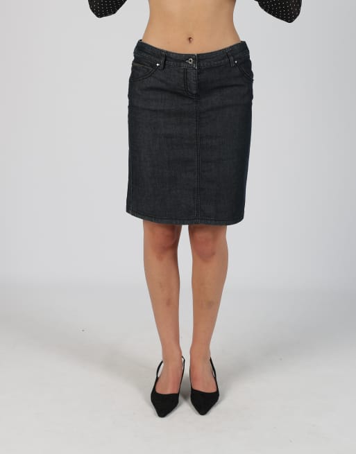 Vintage Penny Black S denim midi skirt in blue, 2 of 4