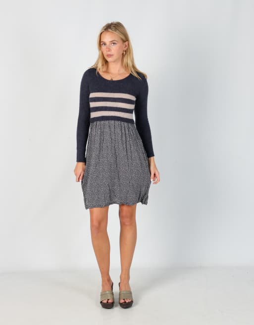 Vintage Penny Black S woven midi dress in blue