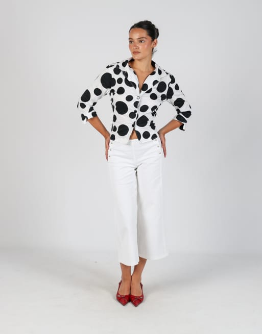 Vintage Penny Black XS capri trouser in ivory