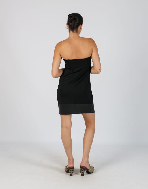 Vintage Penny Black XS woven mini dress in black, 3 of 4