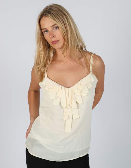 Vintage Penny Silvian M cami in cream, 3 of 4
