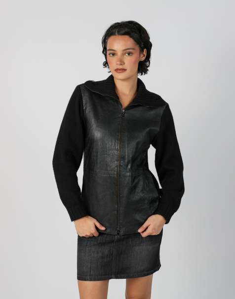 Vintage PennyPull S leather jacket in black - view 1