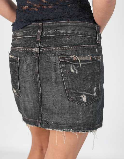 Vintage Pepper Rosa M denim mini skirt in blue, 4 of 4