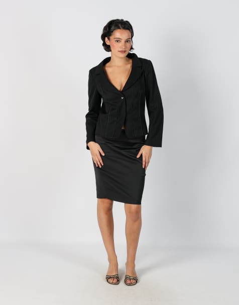 Vintage PHARD M woven midi skirt in black - view 1