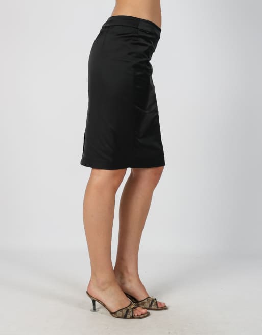 Vintage PHARD M woven midi skirt in black, 2 of 4