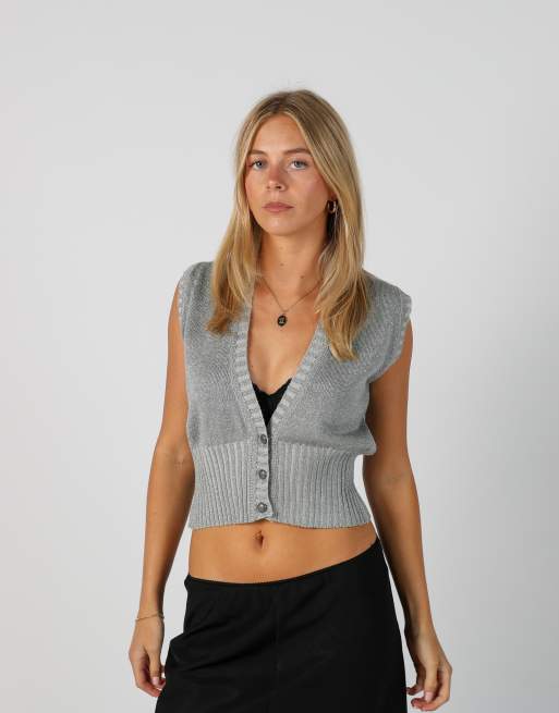 Vintage PHARD S cardigan in grey, 3 of 4