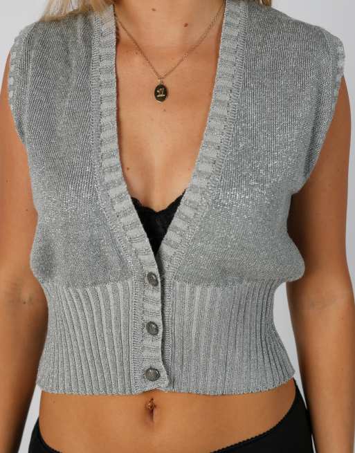 Vintage PHARD S cardigan in grey, 4 of 4