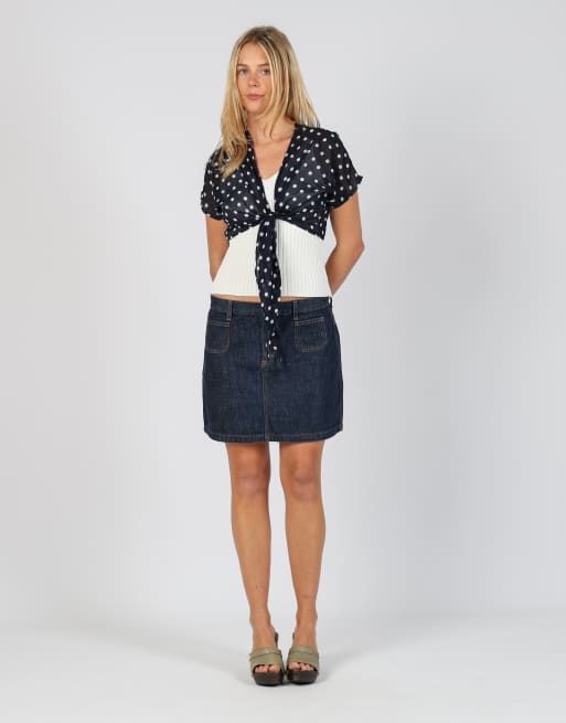 Vintage PHARD S denim mini skirt in blue