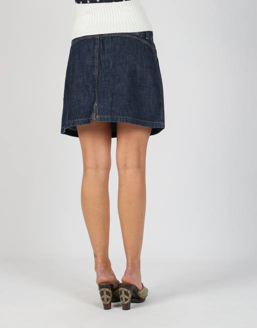 Vintage PHARD S denim mini skirt in blue, 2 of 4