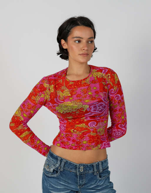 Vintage PHARD S mesh top in orange, 3 of 4