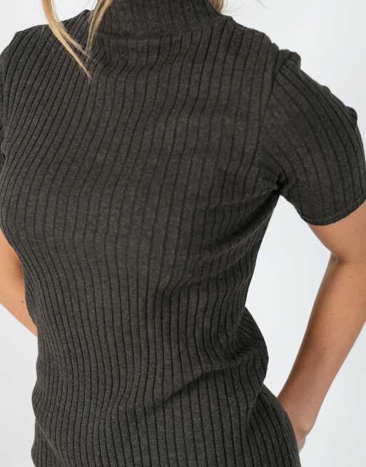 Vintage PHARD S woven midi dress in charcoal grey, 4 of 4