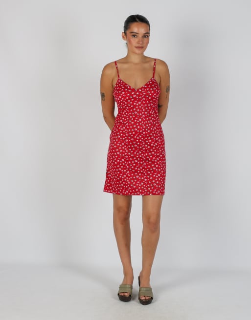 Vintage PHARD S woven mini dress in red, 1 of 4