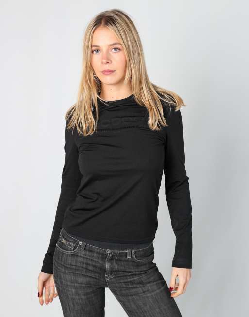 Vintage PHARD XS long sleeve top in black