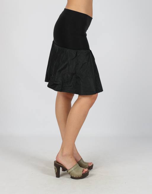 Vintage PHARD XS woven midi skirt in black, 2 of 4