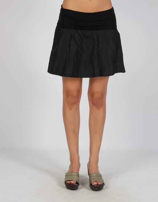 Vintage PHARD XS woven midi skirt in black, 4 of 4