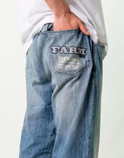 Vintage Phat Farm 38x32 Denim Hip Hop Jeans Blue