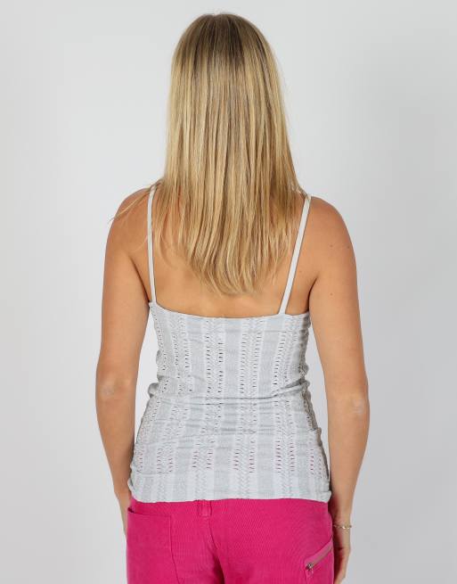 Vintage philippe matignon S cami in grey, 2 of 4