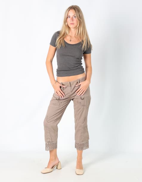 Vintage PianuraStudio 10 capri trouser in brown - view 1