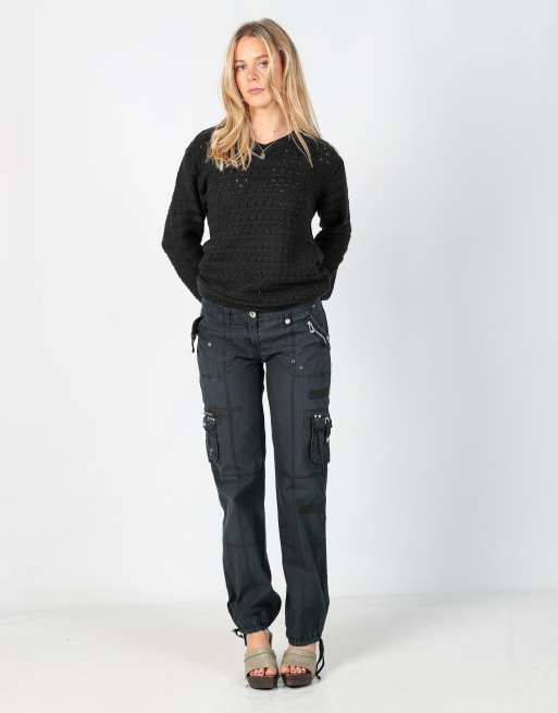 Vintage Piaza Italia S cargo pants in black