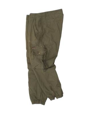 Vintage PIAZZA ITALIA Size XL Joggers Cargo Trousers in Green
