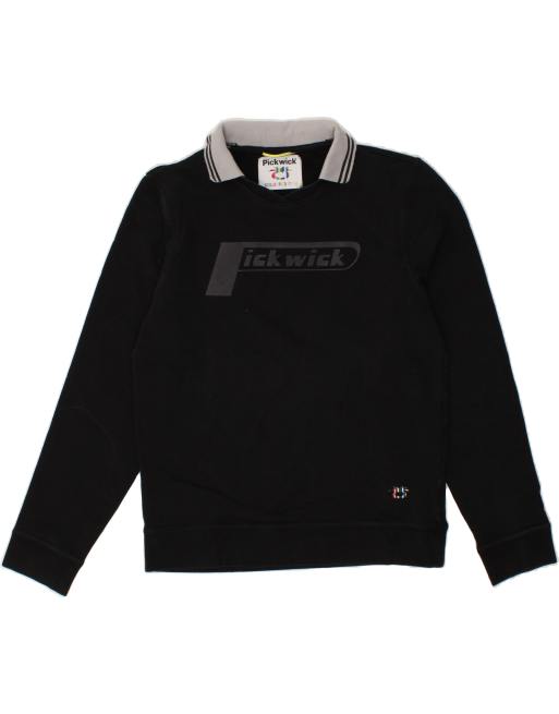 Vintage Pickwick Size XL Polo Neck Sweatshirt Jumper in Black