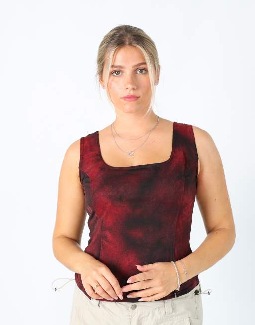 Vintage Pimkie L cami in burgundy red