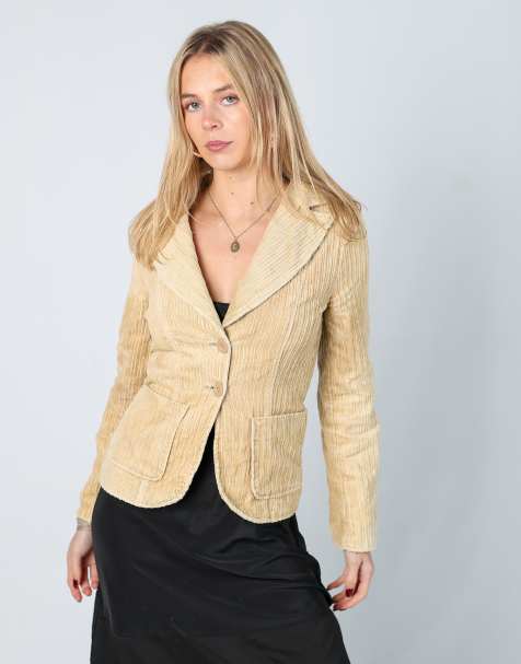 Vintage Pimkie S cord jacket in tan - view 1