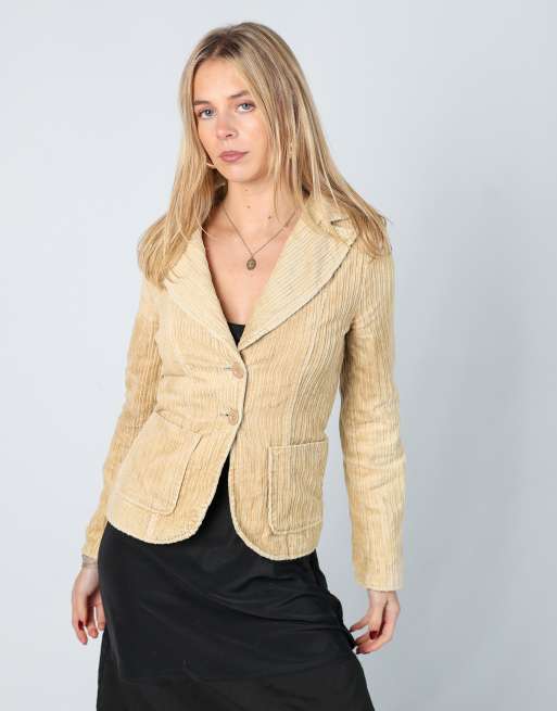 Vintage Pimkie S cord jacket in tan