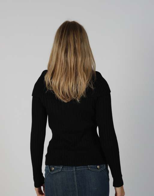 Vintage Pimkie S knitted jumper in black, 2 of 4