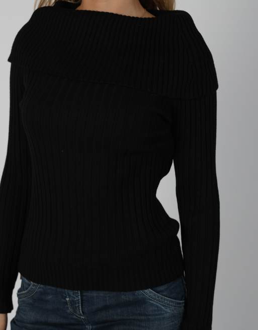 Vintage Pimkie S knitted jumper in black, 4 of 4