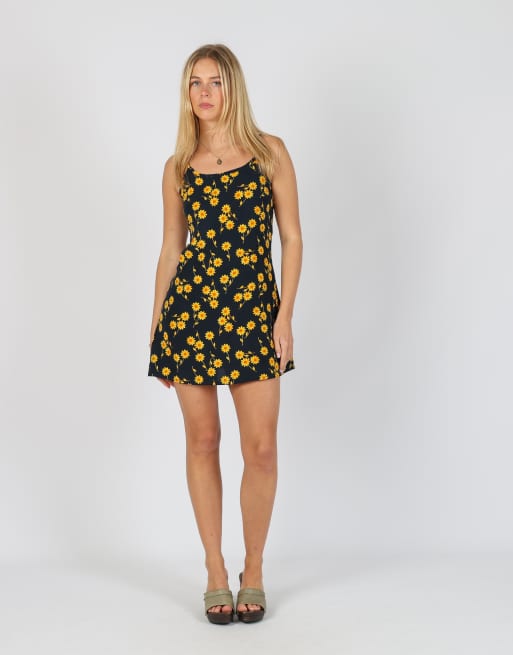 Vintage Pimkie S woven mini dress in black