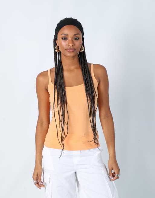 Vintage Pimkie S woven vest in peach