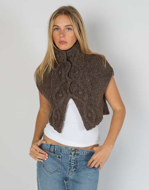 Vintage Pinko S knitted jumper in brown