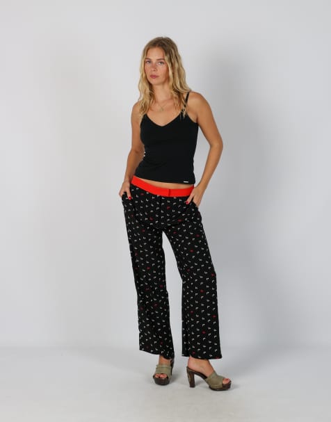 Vintage Pinko S woven trousers in black - view 1