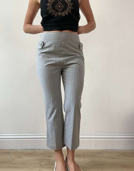 Vintage pinstripe trousers in grey