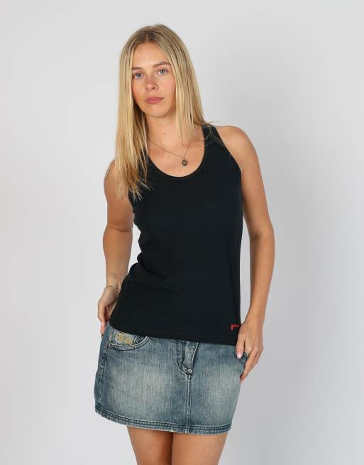 Vintage Pirelli S cami in black