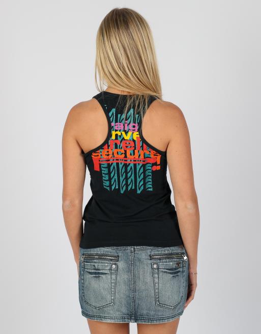 Vintage Pirelli S cami in black, 2 of 4
