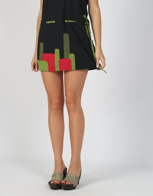 Vintage Pitaya S woven mini dress in black, 2 of 4
