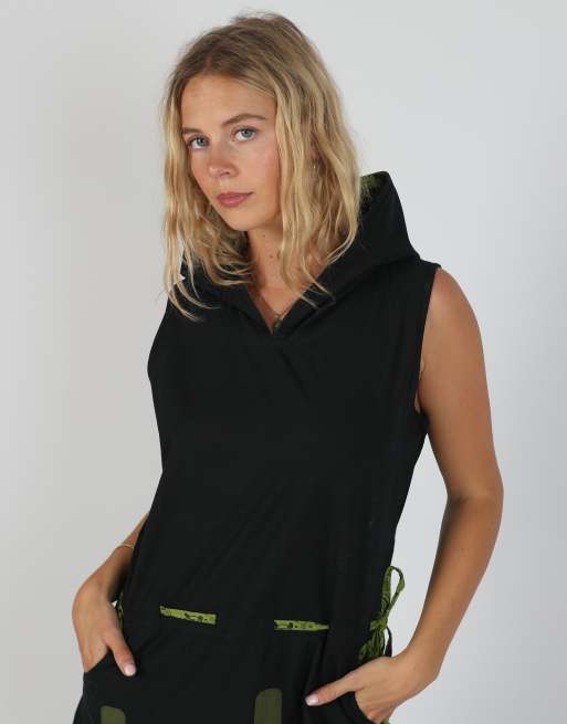 Vintage Pitaya S woven mini dress in black, 4 of 4