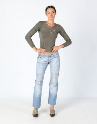Vintage PitStop Jeans 8 Straight Jeans Light Blue