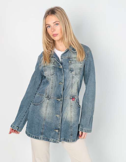Vintage PitStop Jeans L denim jacket in blue