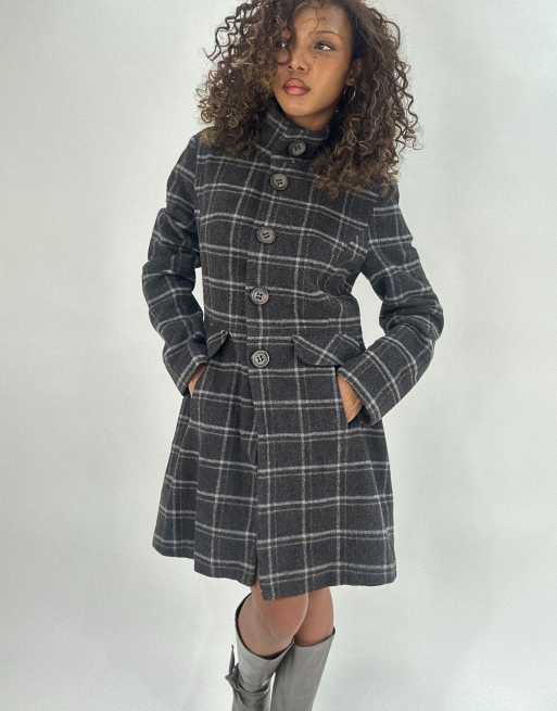 Vintage plaid jacket in grey