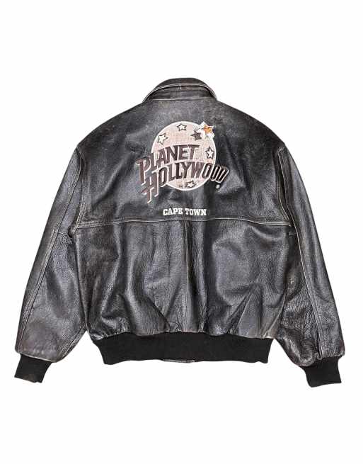 Vintage Planet Hollywood Cape Town Leather Jacket, 2 of 5