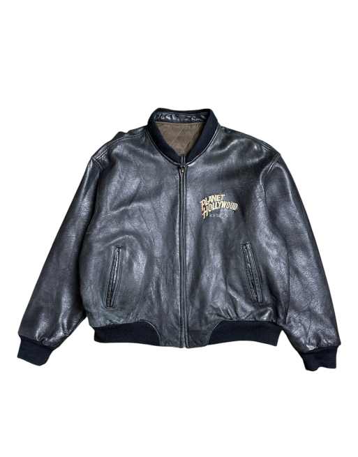 Vintage Planet Hollywood Orlando Revirsible Leather Varsity Jacket, 1 of 7