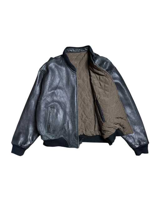 Vintage Planet Hollywood Orlando Revirsible Leather Varsity Jacket, 2 of 7