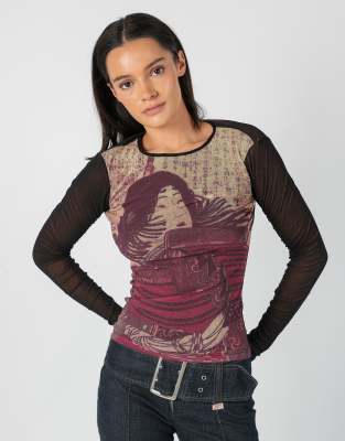 Vintage Plein Sud S Mesh Top Black