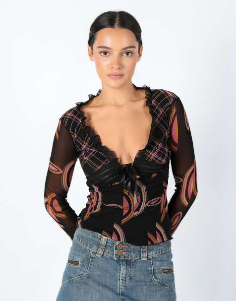 Vintage Pois M Mesh Top Black - view 1