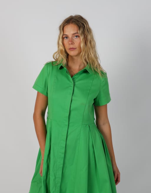 Vintage Pois S woven midi dress in light green, 4 of 4